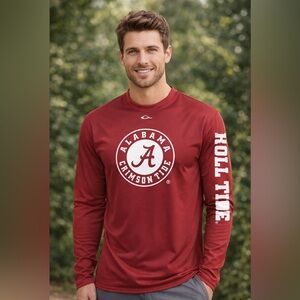 NWT Men’s Alabama Crimson Tide sunshirt long sleeve by Drake. XL. Football top